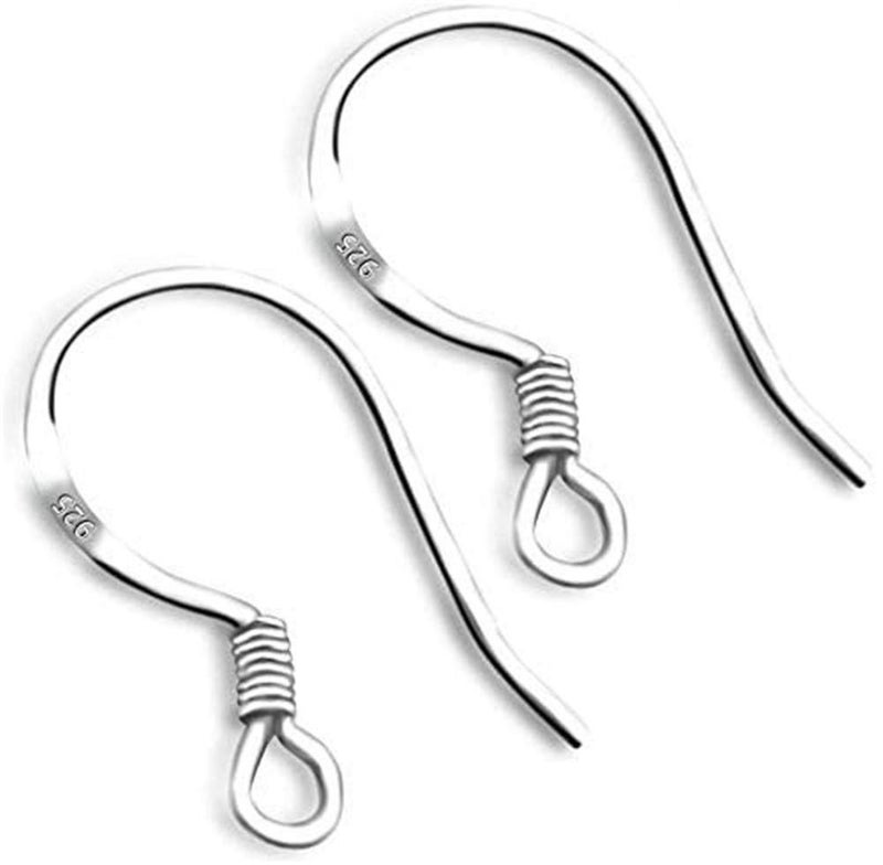Popsunny SUSOKI 10 Pairs 925 Sterling Silver French Wire Earring Hooks Fish Hook Earrings Sterling Silver Earwires - Image 1
